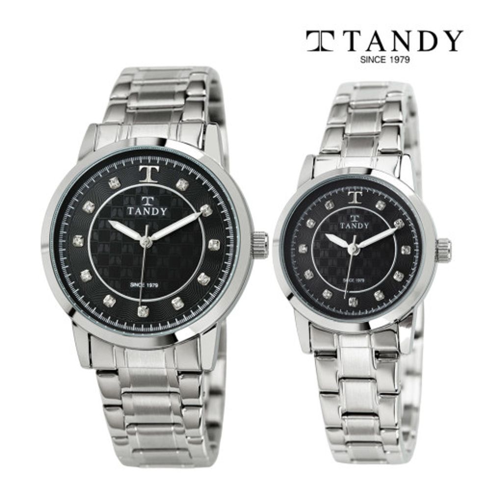 [TANDY] Signature Luxury Couple Metal Watch T-3914 – 11 Austrian Stones for a Luxurious Design, Elegant and Timeless for Couples